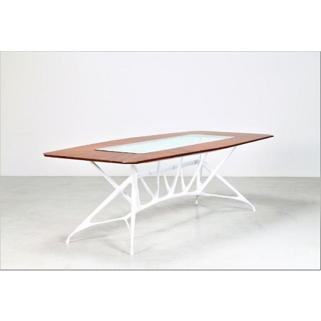 Brown Architectural Dining Table Designed by L'Opere e i Giorni For Sale - Image 8 of 9