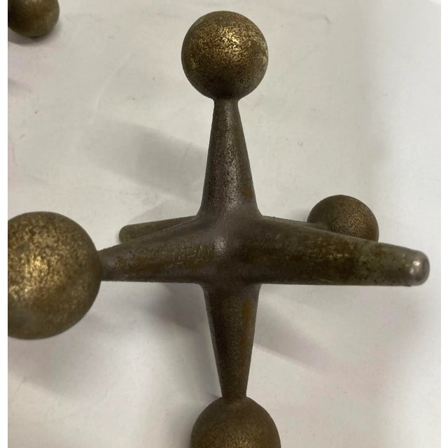 Metal Bill Curry Jacks Sculptures Bookends Paperweights for Design Line Vintage C.1967 For Sale - Image 7 of 9