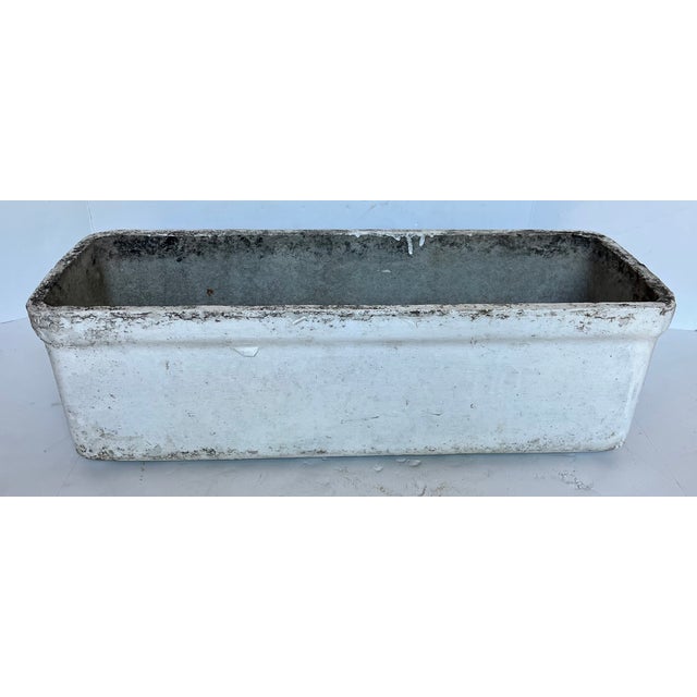 Sculpture Materials Vintage Belgian Concrete Rectangular Planter For Sale - Image 7 of 11