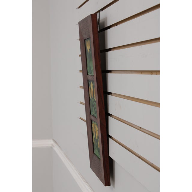 Mission Dard Hunter Mission Oak Framed Motawi Tiles For Sale - Image 3 of 14