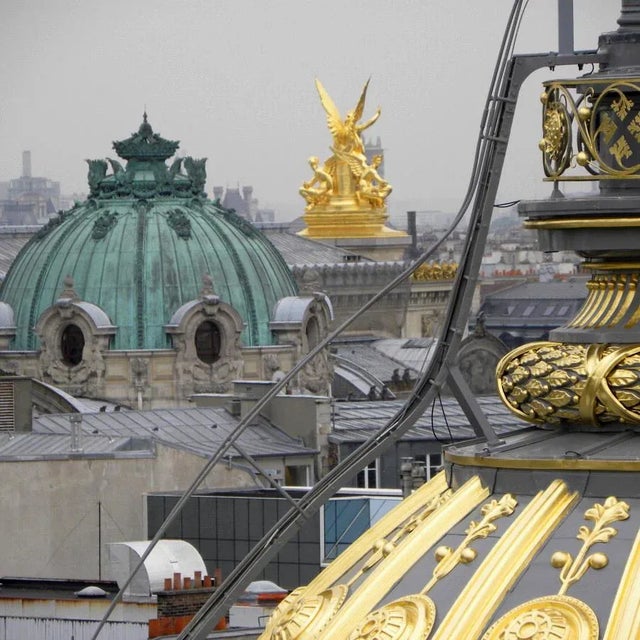 "La Opera Rooftop, Paris" Contemporary Cityscape Photograph Print by Louise Weinberg For Sale
