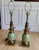Wood Vintage Stiffel Celadon Green Ceramic & Solid Brass “Ostrich Egg” Table Lamps – Pair For Sale - Image 7 of 7