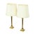 1950s Hollywood Regency Lamps with Brass Pillar Column, 1950s, Set of 2 For Sale - Image 5 of 18