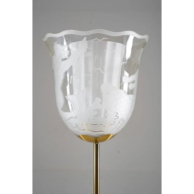 1940s Swedish Modern Floor Lamp attributed to Bo Notini for Glössner, 1940s For Sale - Image 5 of 13