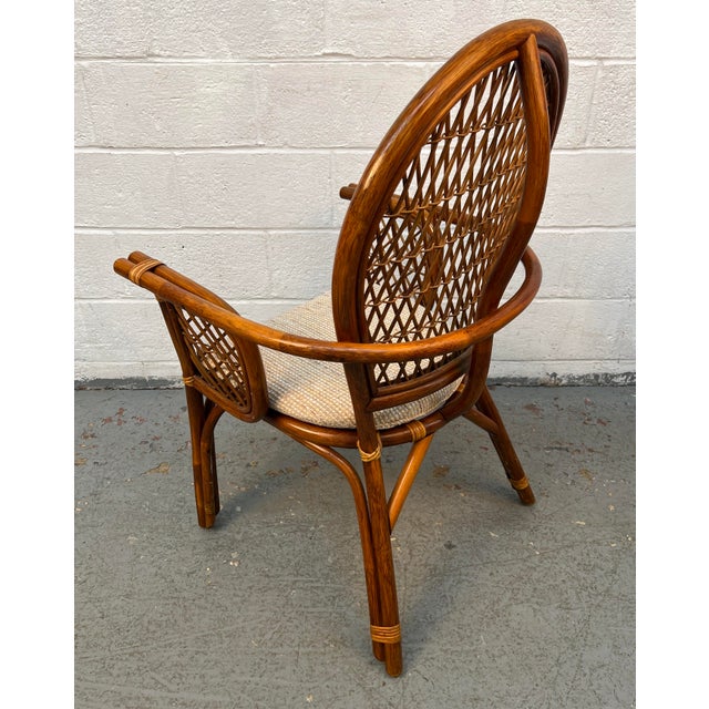 Vintage Boho Wicker Rattan and Bamboo Dining Set For Sale - Image 13 of 14