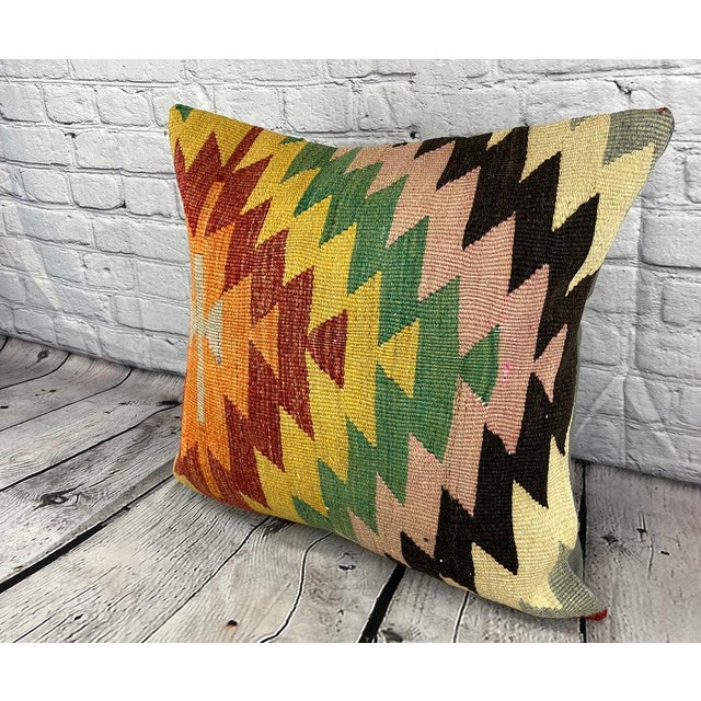 Vintage Pillow Case Turkish Kilim Pillow Decorative Kilim Pillow Dry cleaning only. PILLOW INSERT IS NOT INCLUDED