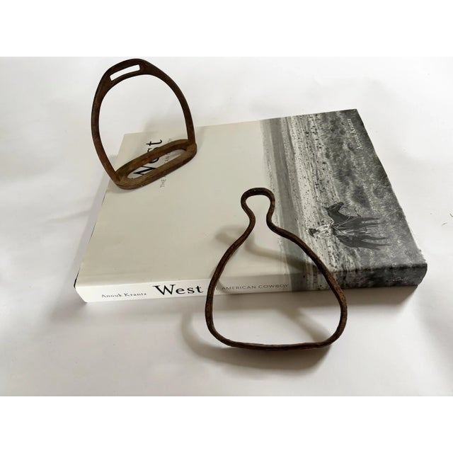 1890s Antique Forged Iron English Saddle Stirrup For Sale - Image 4 of 5