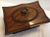 Wood Antique Box With Tack Work Decorations For Sale - Image 7 of 10