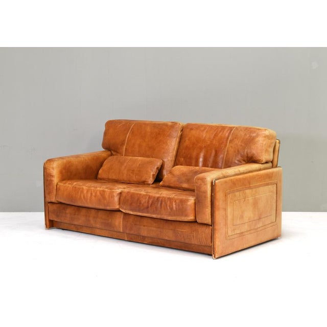 Arcon Sofas in Buffalo Leather by Marco Milisich, Italy, 1970s, Set of 2 For Sale - Image 6 of 18