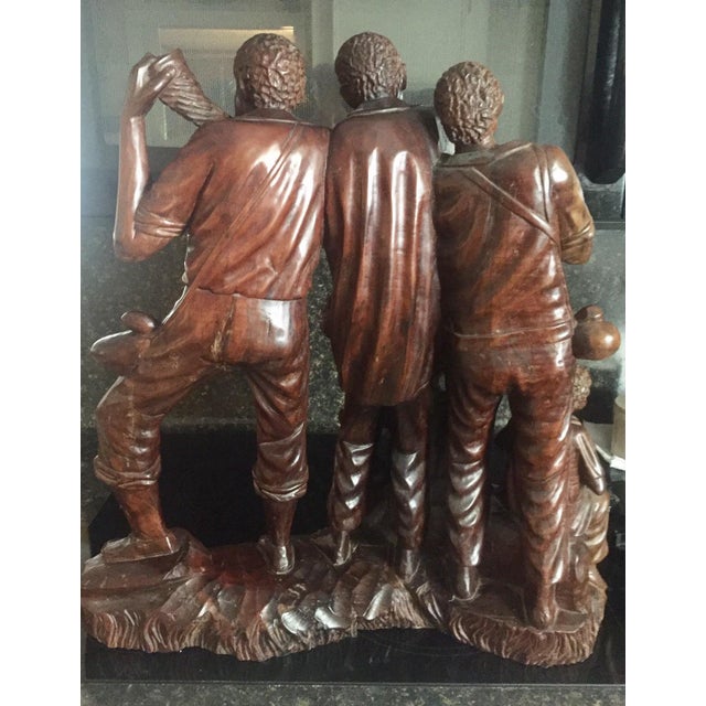 1990s Wooden Hand Carving of Village Musicians-Banda De Chota-Made in Ecuador For Sale In Houston - Image 6 of 9
