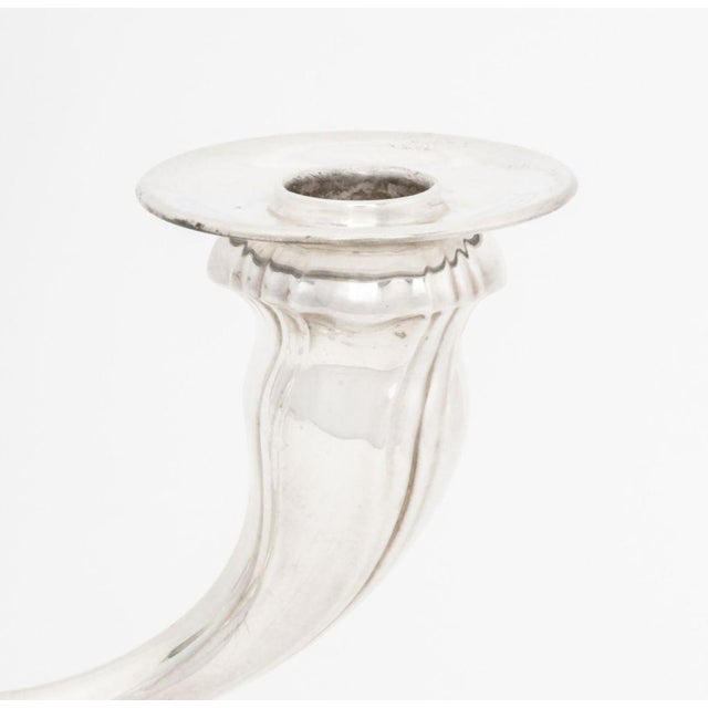 Art Deco British Art Deco Silver PCandelabra, Pair For Sale - Image 3 of 9