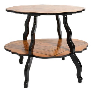 19th Century Napoleon III Diamond Pattern Side Table For Sale
