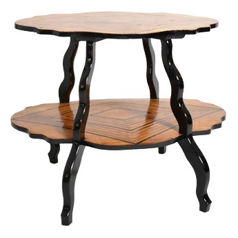 19th Century Napoleon III Diamond Pattern Side Table For Sale