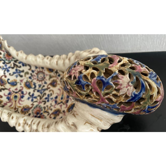 Fischer Budapest Majolica Jardinière Centerpiece Hungarian Art Pottery 19th C For Sale - Image 18 of 18