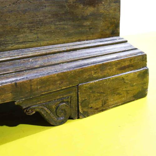 Brown Wooden Chest with Shaped Base and Molded Lid For Sale - Image 8 of 12