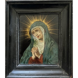 Virgin Mary in Prayer, 1600s, Oil on Copper For Sale