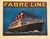 Vintage maritime advertising poster for the French Fabre Line (Compagnie Française de Navigation à Vapeur Cyprien Fabre &...