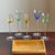 Vintage Hand-Blown Cordial / Liqueur Glasses & Giltwood Tray For Sale In Baltimore - Image 6 of 13