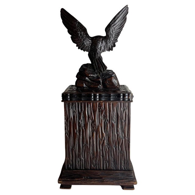 19th Century Black Forest Hand Carved Humidor For Sale - Image 9 of 12