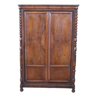 Small Antique Wardrobe in Walnut, 1800s For Sale