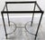 Vintage Rectangular Bronze and Black Granite Top 18" Tall Drink Table For Sale - Image 15 of 18
