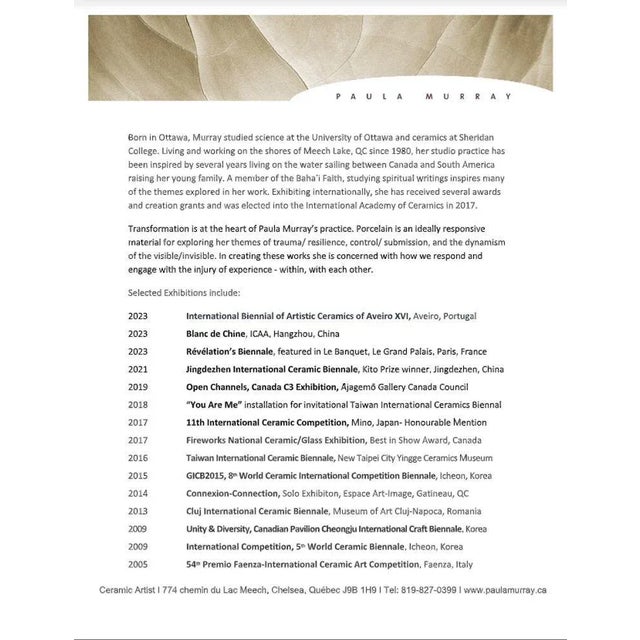 Ceramic Contemporary Porcelain Wall Art by World Renowned Ceramic Artist, Paula Murray For Sale - Image 7 of 8