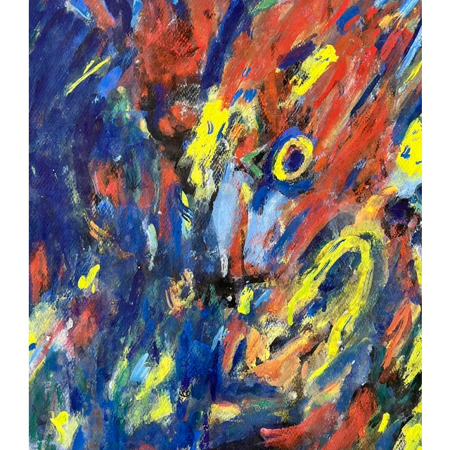 Bay Area Abstract Expressionist Fauvist Oil on Paper Honora Berg Berkeley 1959 by Honora Berg For Sale - Image 4 of 9