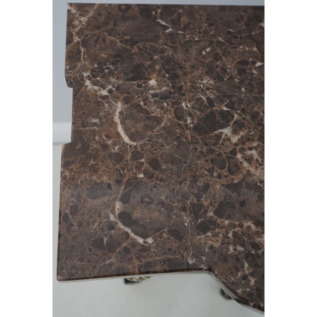 French Louis XVI Style Marble Top Console Table For Sale - Image 10 of 16