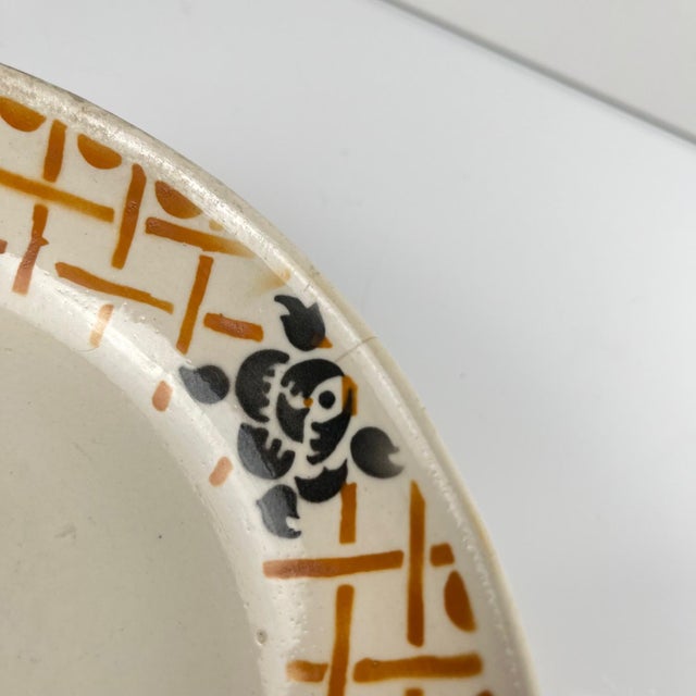 Earthenware Plate on Pedestal from Badonviller Roscoff, 1930 For Sale - Image 11 of 12