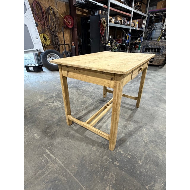 19th Century Pine Side Table Desk For Sale - Image 10 of 15