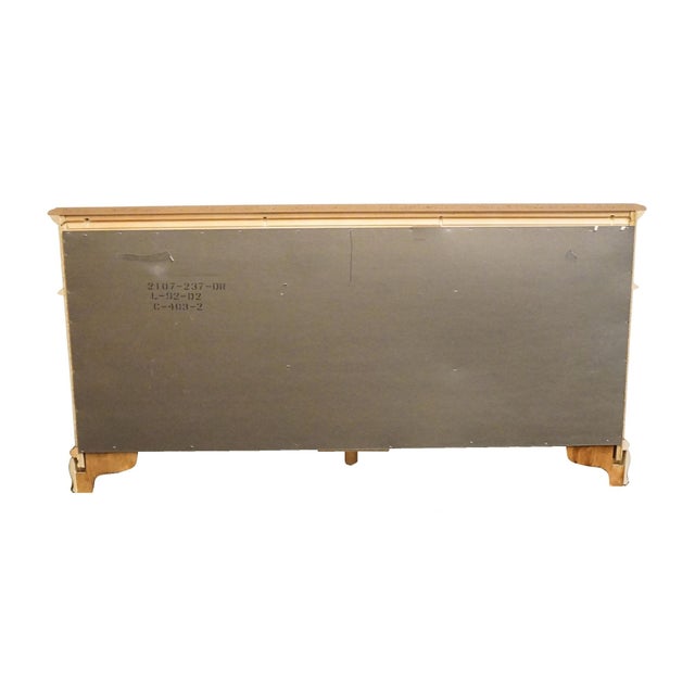 Bassett Furniture Solid Cherry Traditional Style 64" Triple Dresser 2107-237 For Sale - Image 11 of 13