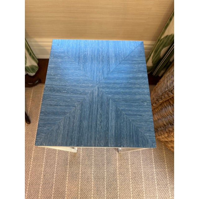 Blue Keith Fritz Fine Furniture Sidecar in Ceylon Blue For Sale - Image 8 of 13