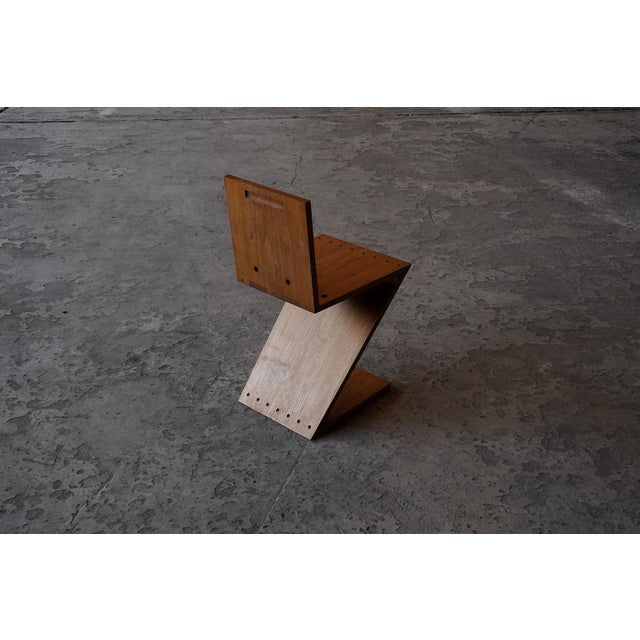 Rietveld Zig Zag Chair by G.A.V.D. Groenekan for Gerard Van De Groenekan, the Netherlands, 1960s For Sale - Image 10 of 15
