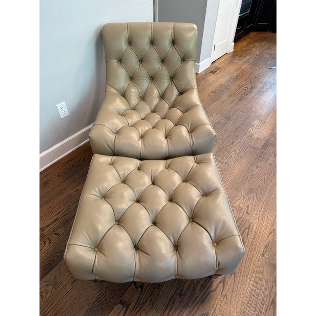 I purchased this Highland House chair and ottoman directly from the manufacturer as I in the town where it was...
