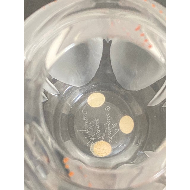 Transparent Vintage Lalique “Chamarel” Crystal Vase by Marie-Claude For Sale - Image 8 of 9