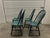 1980s Teal Blue Farmhouse Windsor Dining Room Chairs- Set of 4 For Sale - Image 4 of 7