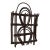 Antique Adirondack Twig Wall Rack With Carved Stripe Detailing, Circa 1940s-50s For Sale