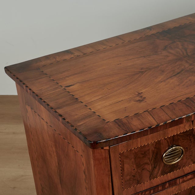 Antique Italian Neo Classic Bow Front Chest or Commode For Sale - Image 10 of 14