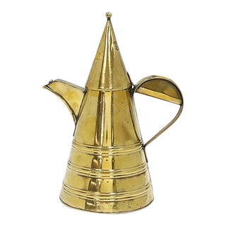 19th Century Fancy English Brass Watering Can For Sale