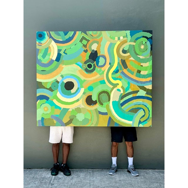 Vintage Monumental Original Abstract Oil on Canvas For Sale - Image 12 of 12
