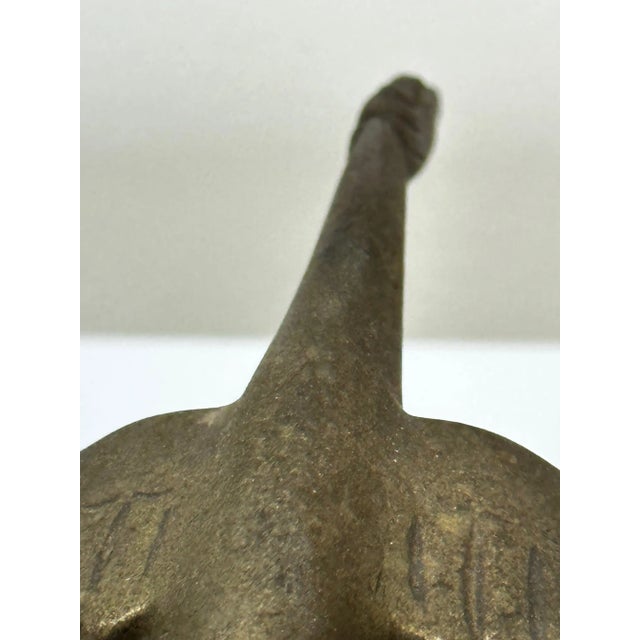 1930s Art Deco British Brass Flying Stork Bird Car Mascot Figurine For Sale - Image 6 of 11