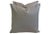 Slate Gray Italian Genuine Leather Feather/Down Pillows 20" Square - a Pair For Sale In Los Angeles - Image 6 of 7