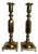 Pair of Vintage American Solid Brass Neoclassical Candlestick Holders For Sale