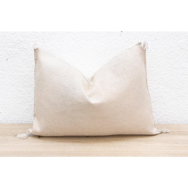 Celestial Clay Silk Rug Lumbar Pillow For Sale In Los Angeles - Image 6 of 8
