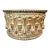 Antique French Revival Repoussé Brass Jardinière Cachepot, Embossed Classical Urn Motif Planter C 1890–1915 For Sale