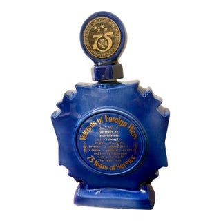 Late 20th Century Veterans of Foreign Wars 75th Anniversary Decanter For Sale