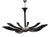 Murano Glass Nero Infinito Ceiling Light by Seguso For Sale