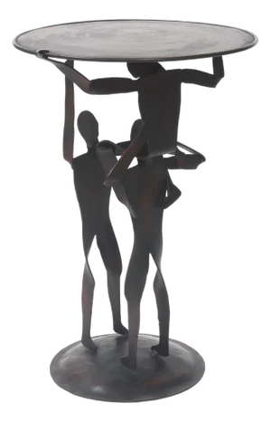 Acrobat Figural Metal Side Table