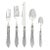 VIETRI Aladdin Antique Flatware Light Gray Five-Piece Place Setting, Service for One For Sale