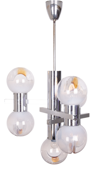 Space Age Murano Glass Chandelier from Mazzega, Italy, 1970s